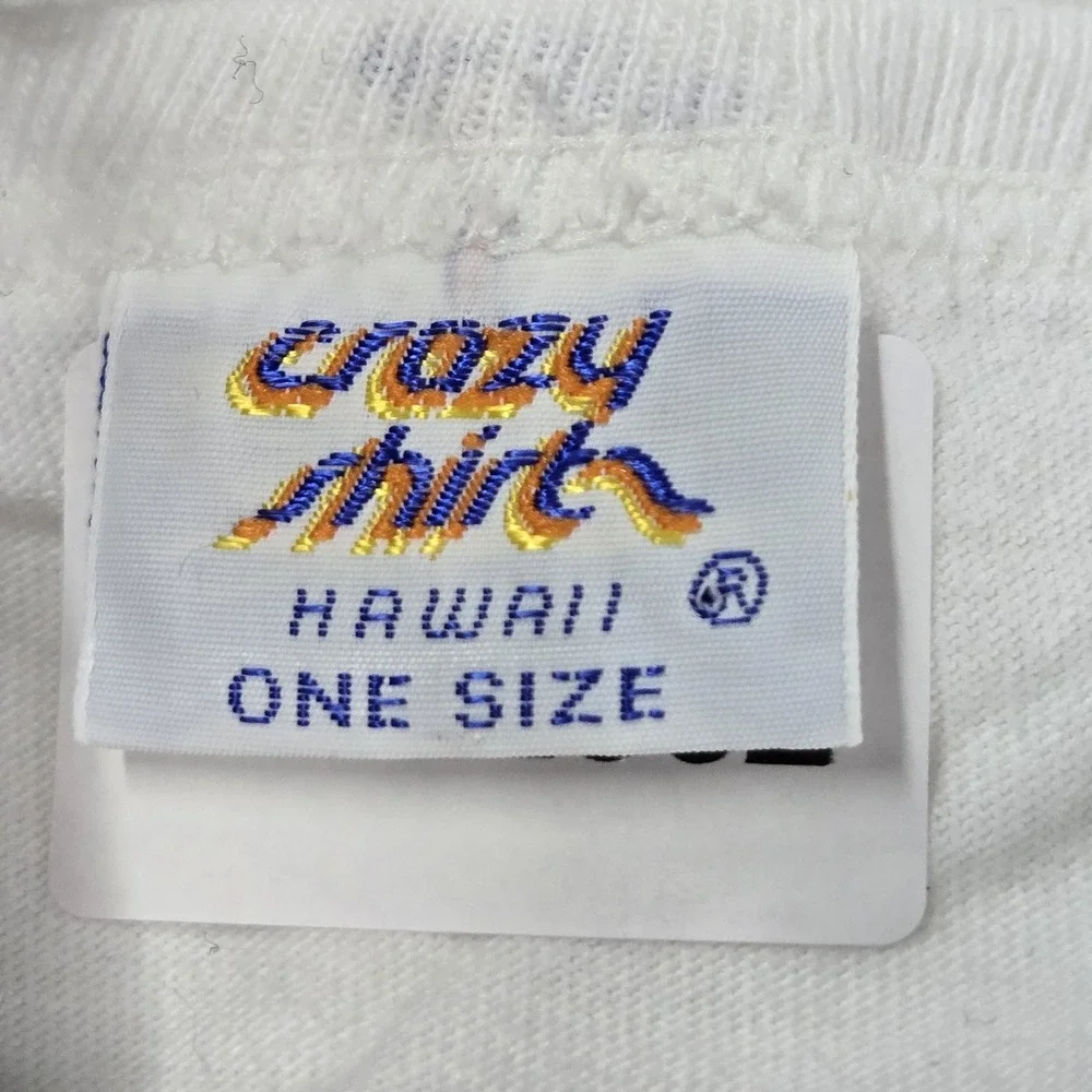 VINTAGE Crazy Shirts Women Shirt OS Single Stitch Whale Watch Maui 90s USA